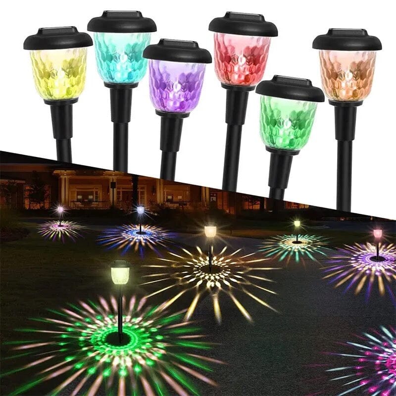 LumaNova Rainbow Solar Garden Lights For Pathway Illumination