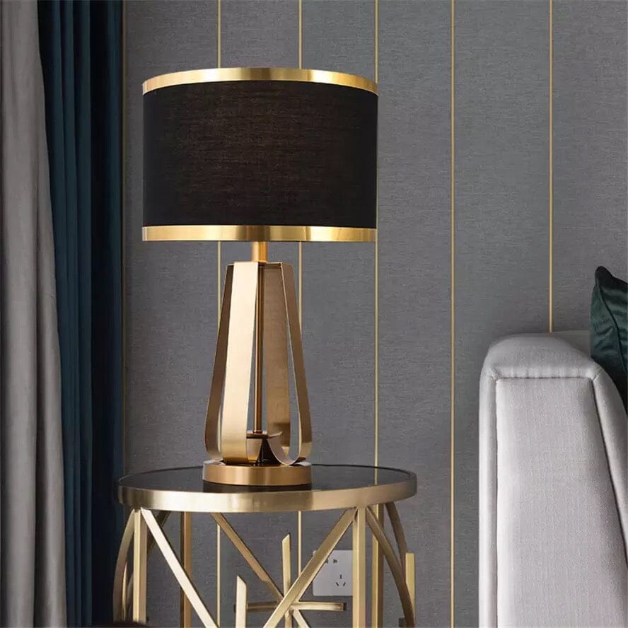 Solara Cone Lamp | Minimalist Gold Lamp With Warm Sculptural Light