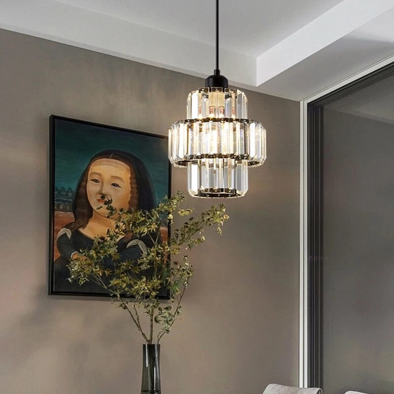 Aurelia Crystal Pendant Lights With Gold Or Black Finish