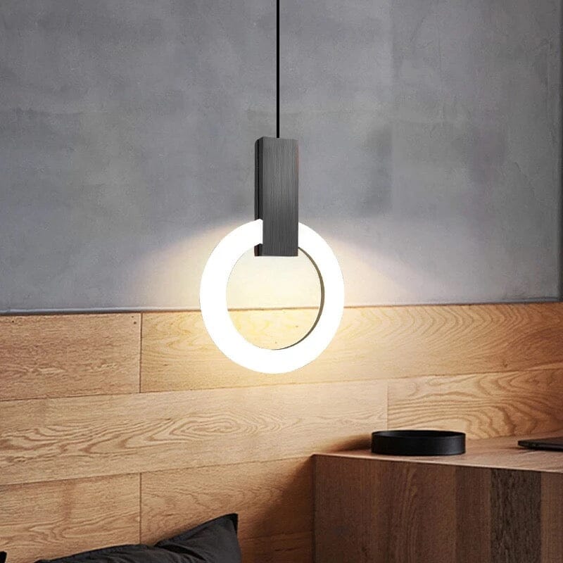 Aurora Halo Pendant Light Suspended Ring Ceiling Fixture
