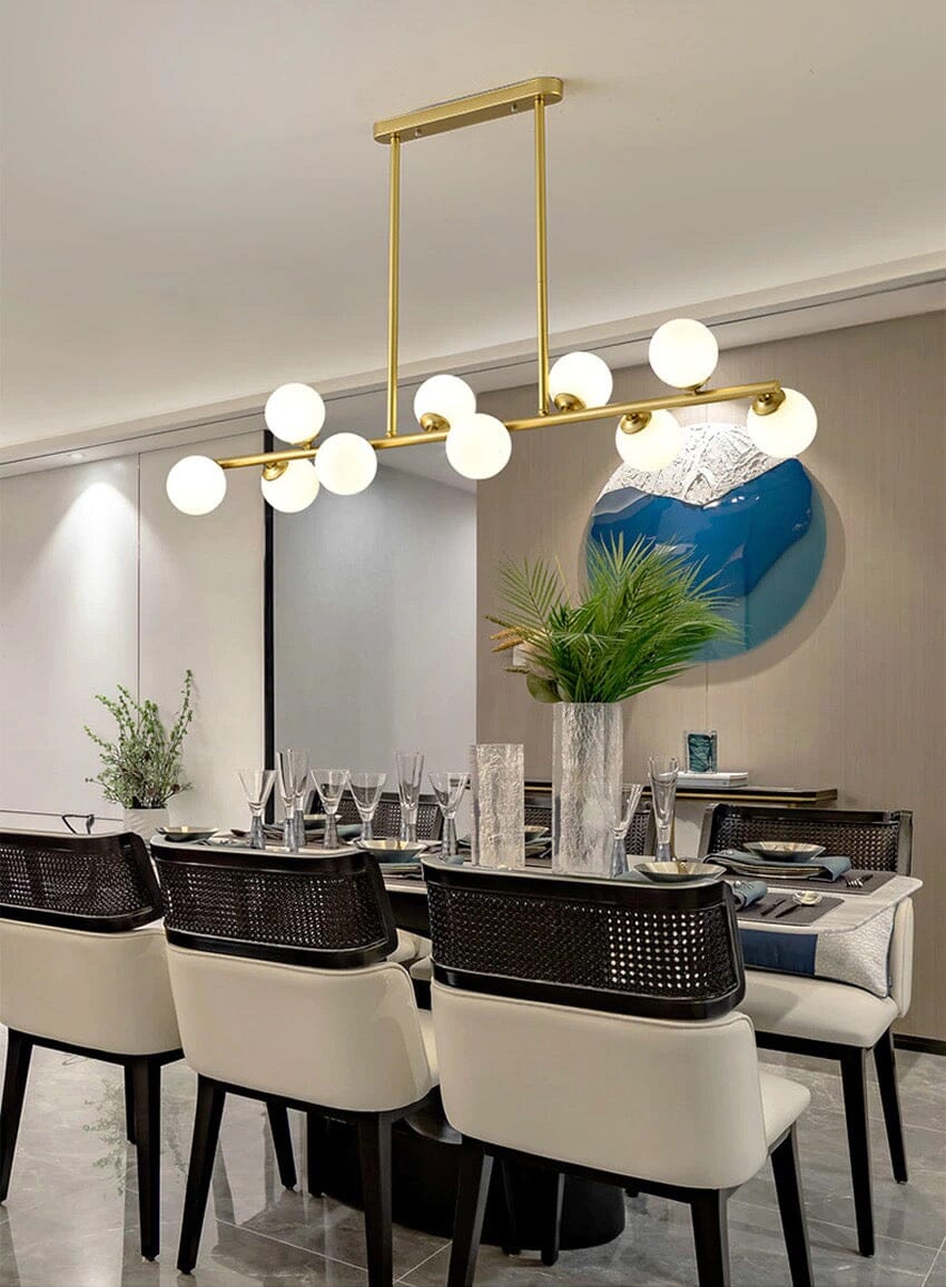 NovaLume Pendant Lamp Modern Aluminum and Iron Fixture with Frosted Glass