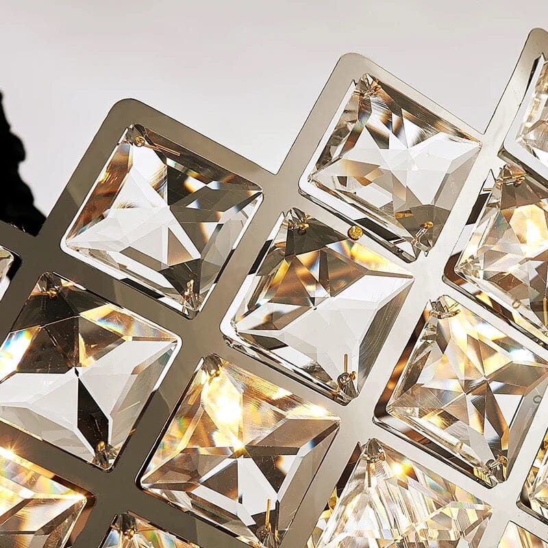 Nymera krystall to-lags lysekrone med kromfinish