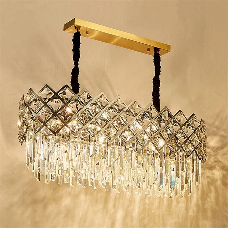 Nymera Crystal Two Tier Chandelier With Chrome Finish