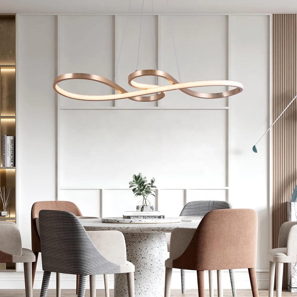 AstraTwirl Spiral Chandelier in Aluminum and Acrylic Lighting Fixture