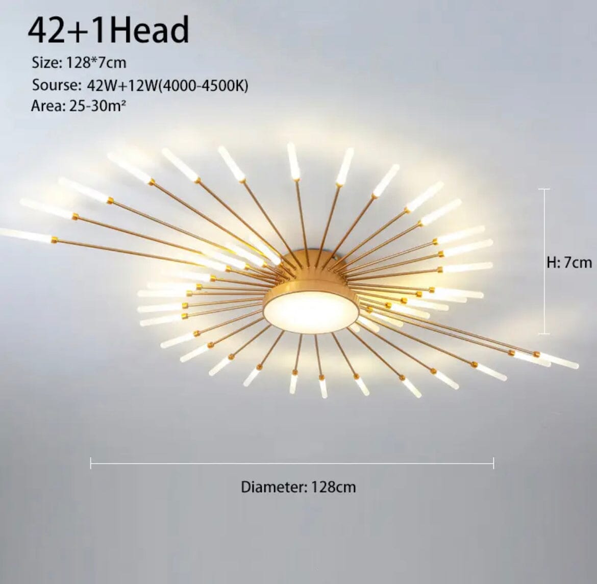 Lyra Wand-Style Chandelier Sculptural Centerpiece Lighting