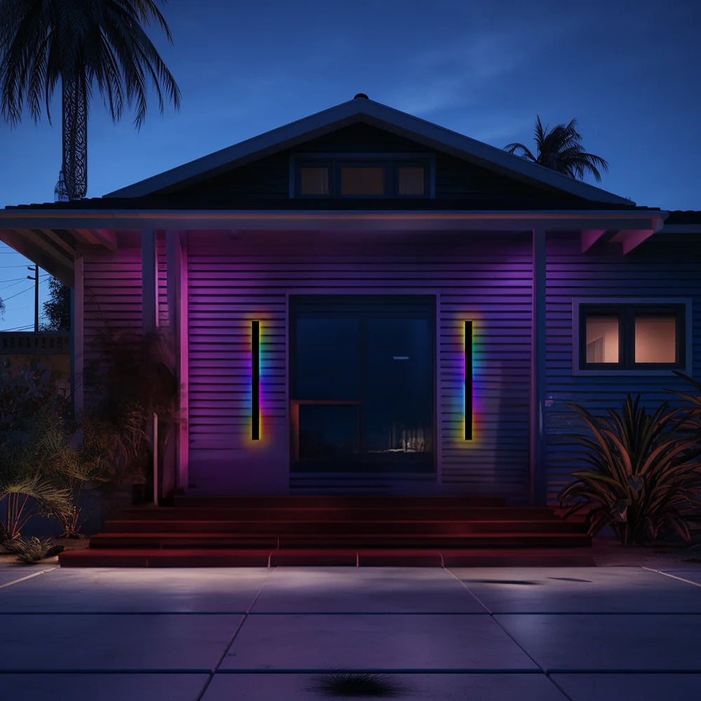 مصابيح حائط LED بتصميم حديث من إيدج، معدن أسود للحديقة والممر