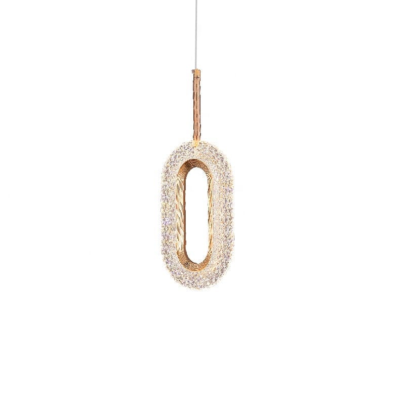 Lumenis Contemporary Oval LED Pendant Light With Gold Finish