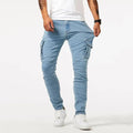 Men's Slim Fit Stretch Denim Cargo Jeans