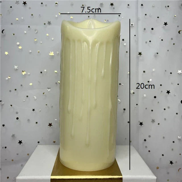 LumaGlow Battery LED Block Candles for Cozy Ambient Lighting