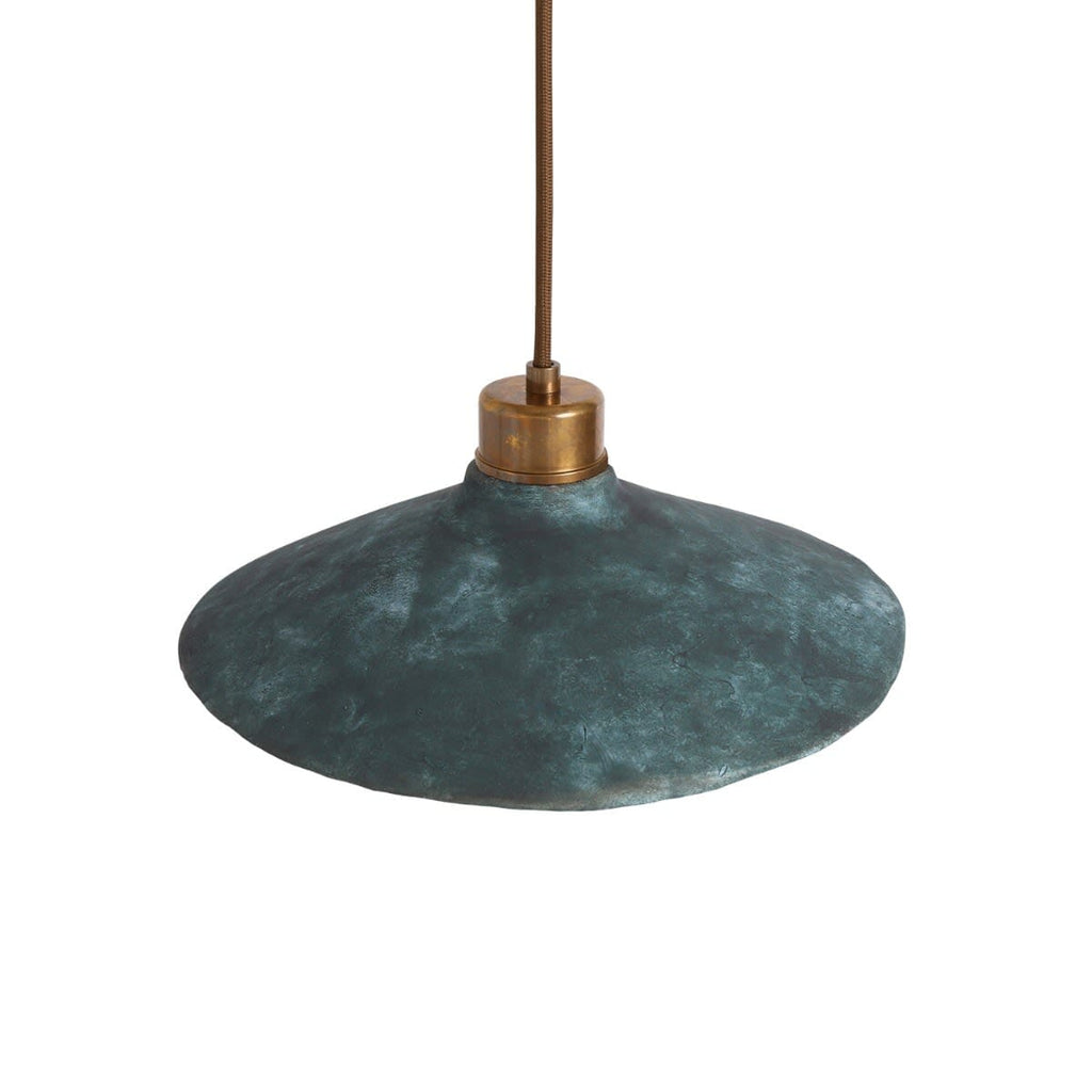Astraea Luma Ceramic Pendant Light 28cm Diameter Blue Earth