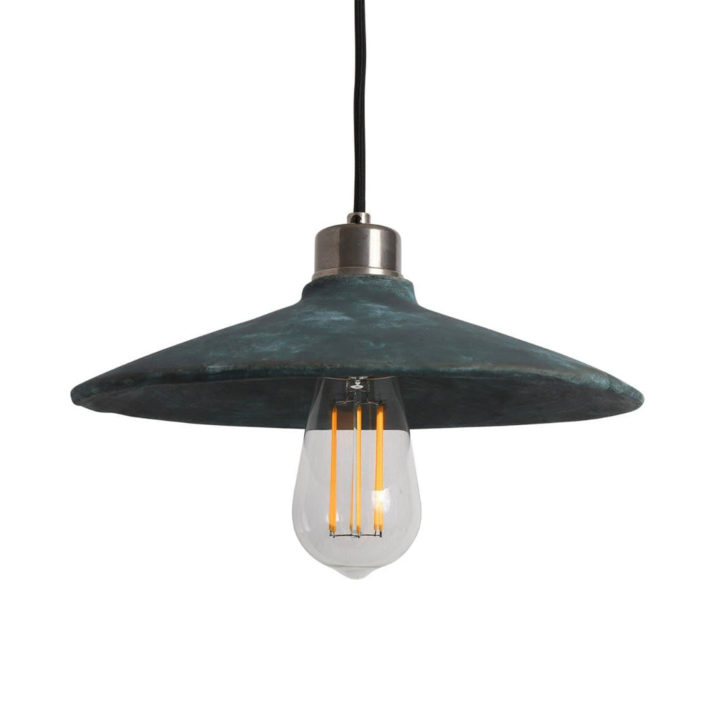 Astraea Luma Ceramic Pendant Light 28cm Diameter Blue Earth