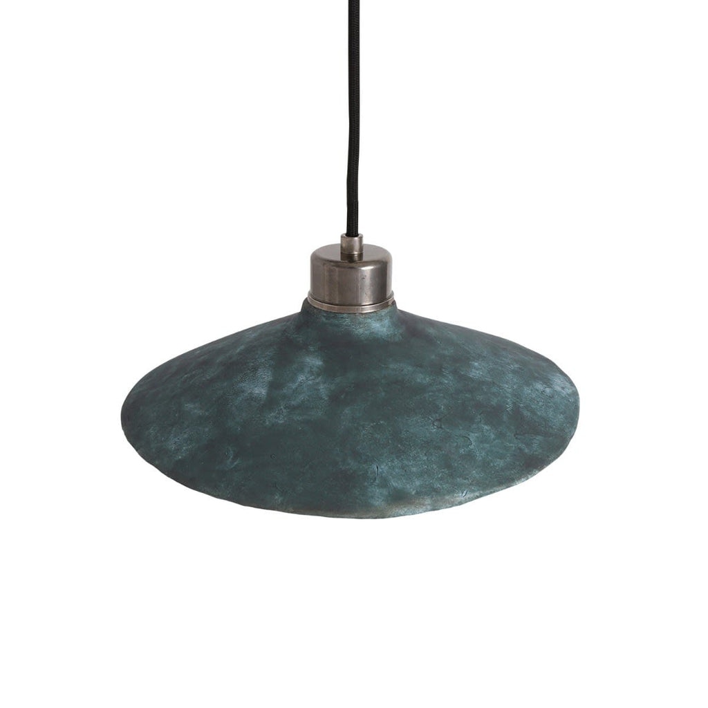 Astraea Luma Ceramic Pendant Light 28cm Diameter Blue Earth