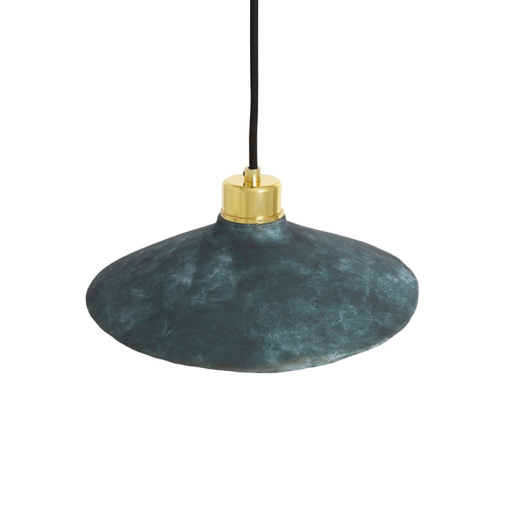 Astraea Luma Ceramic Pendant Light 28cm Diameter Blue Earth