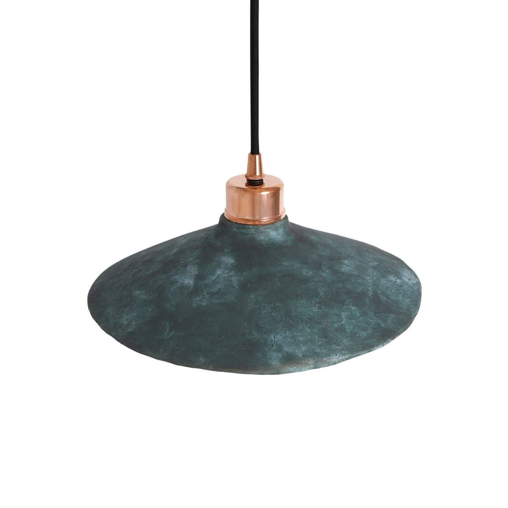 Astraea Luma Ceramic Pendant Light 28cm Diameter Blue Earth