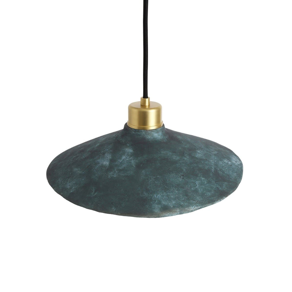 Astraea Luma Ceramic Pendant Light 28cm Diameter Blue Earth
