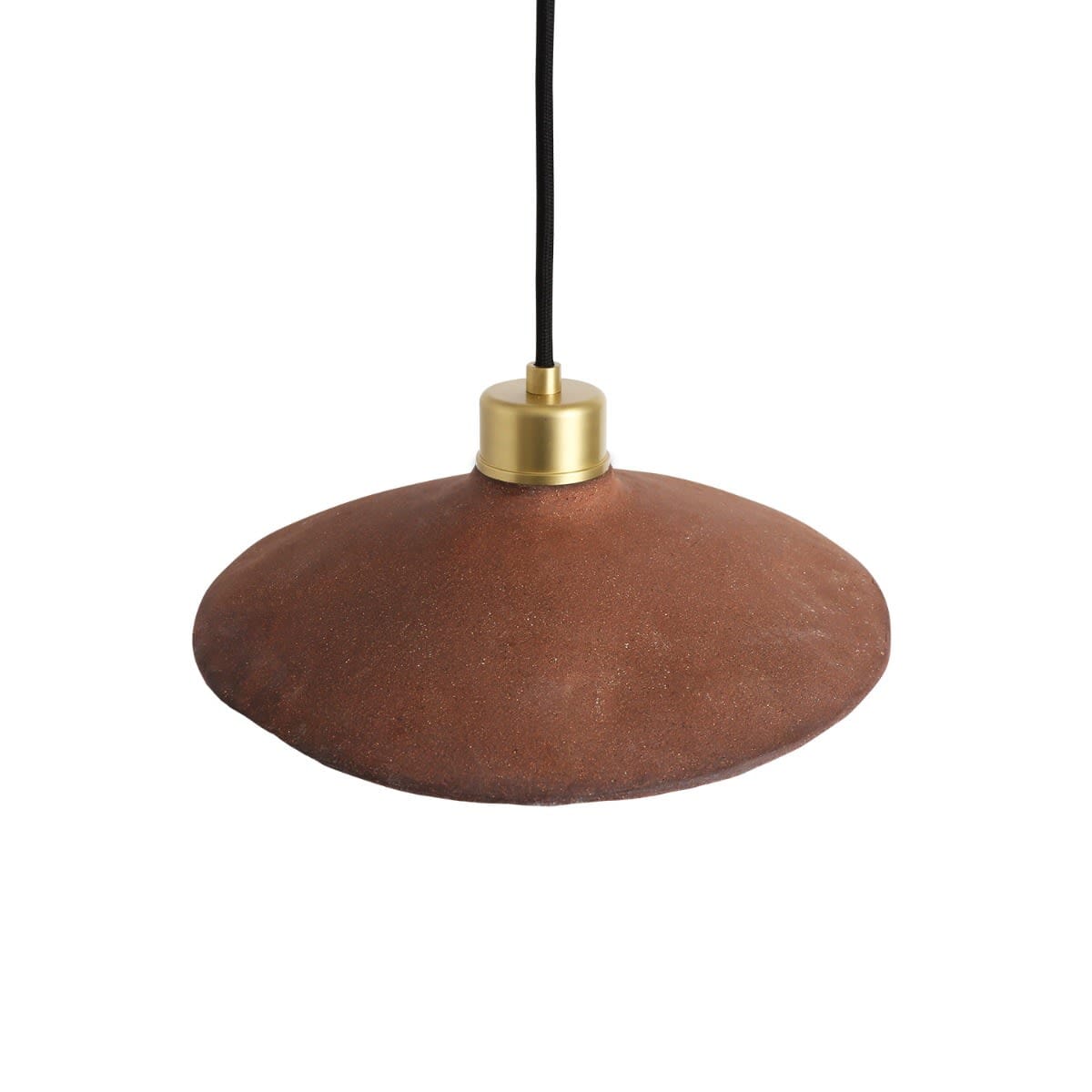Virel Organic Ceramic Pendant Light Red Iron 28cm Shade