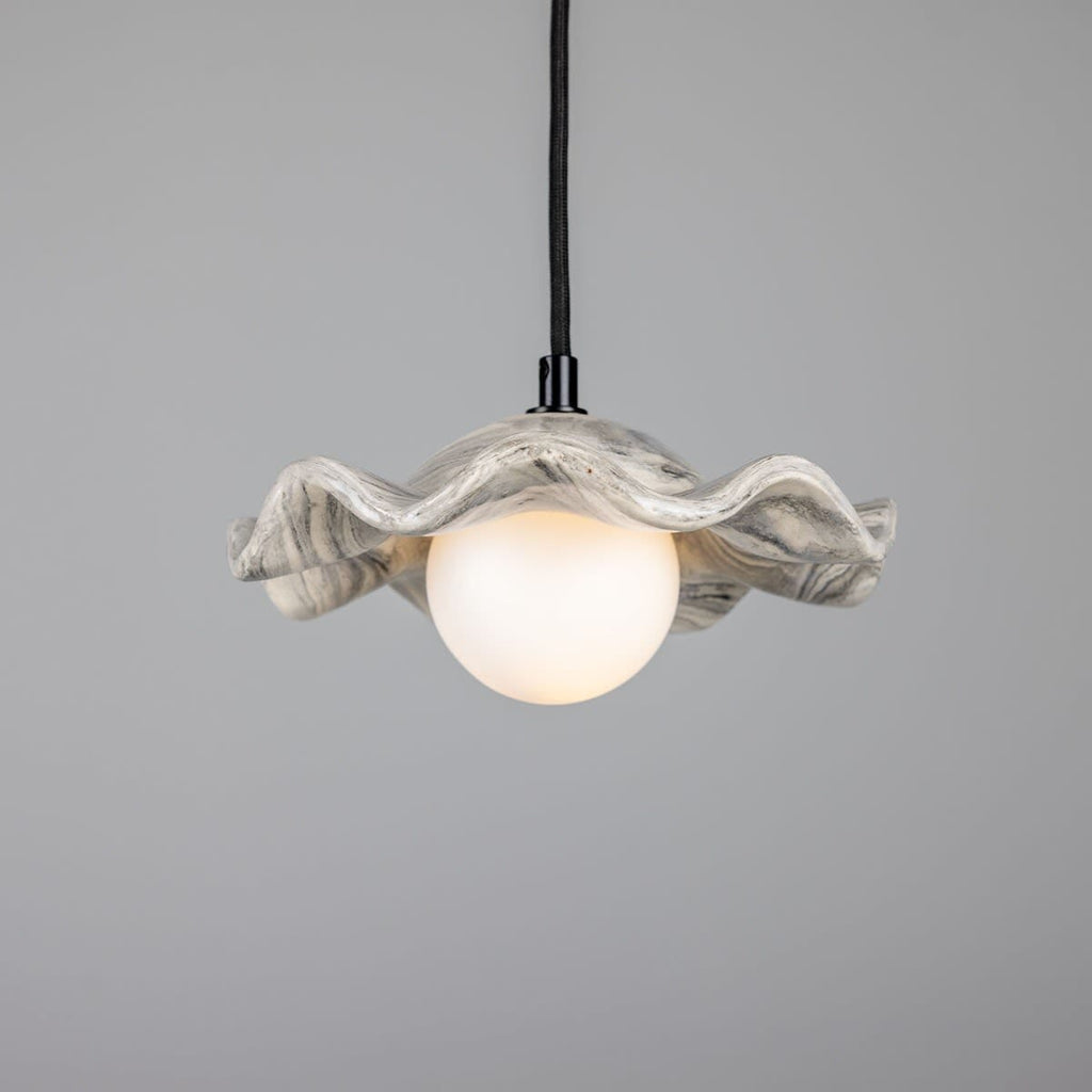 Lyora | Wavy Marbled Ceramic Pendant Light Inspired by Ireland's Meadows