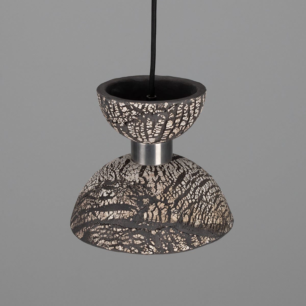 Aurelia Clay Pendant Light 20cm Black Organic Ceramic