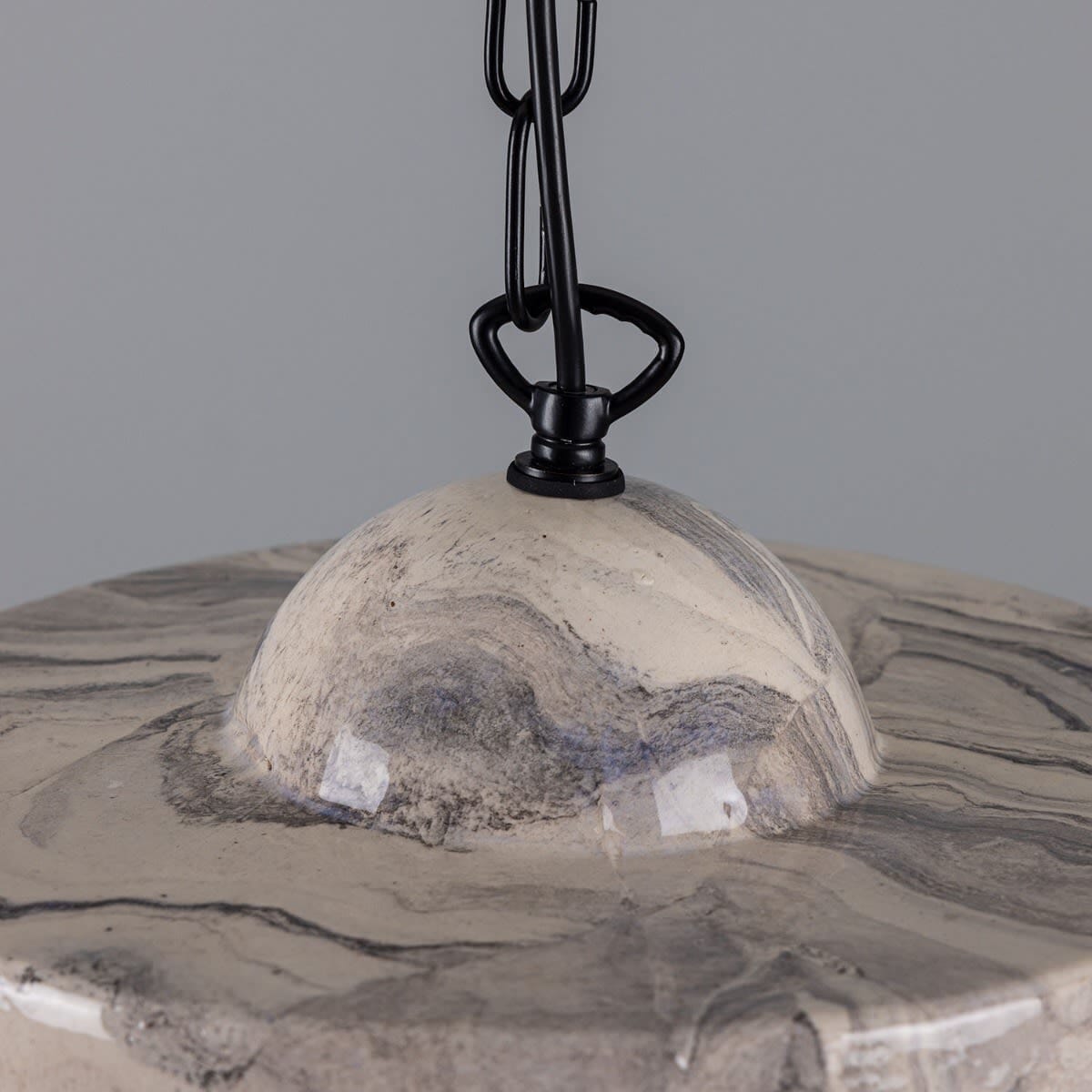 Lyra Marbled Ceramic Pendant Light In Mid Century Modern Style