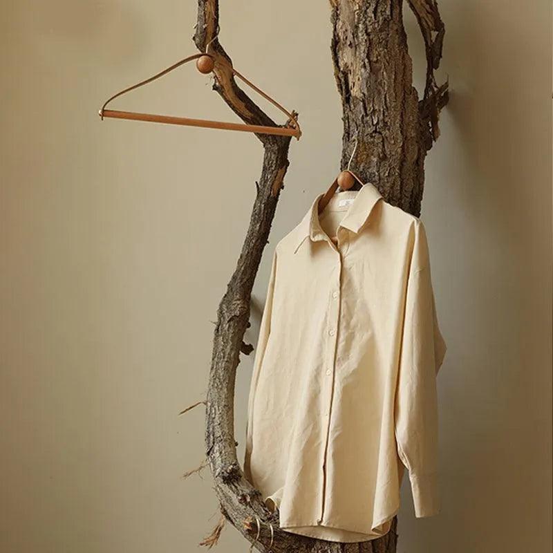 Modern Vintage Leather Wood Clothes Hanger │ Design Wardrobe Coat Trousers Storage Organizer