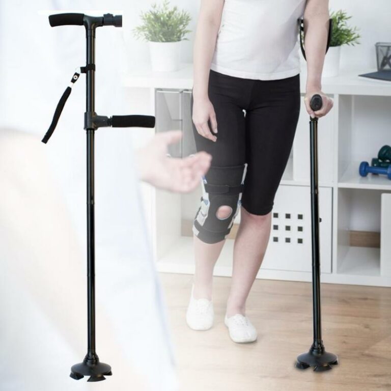 Adjustable Folding Cane with LED Light – Walk with Confidence & Safety