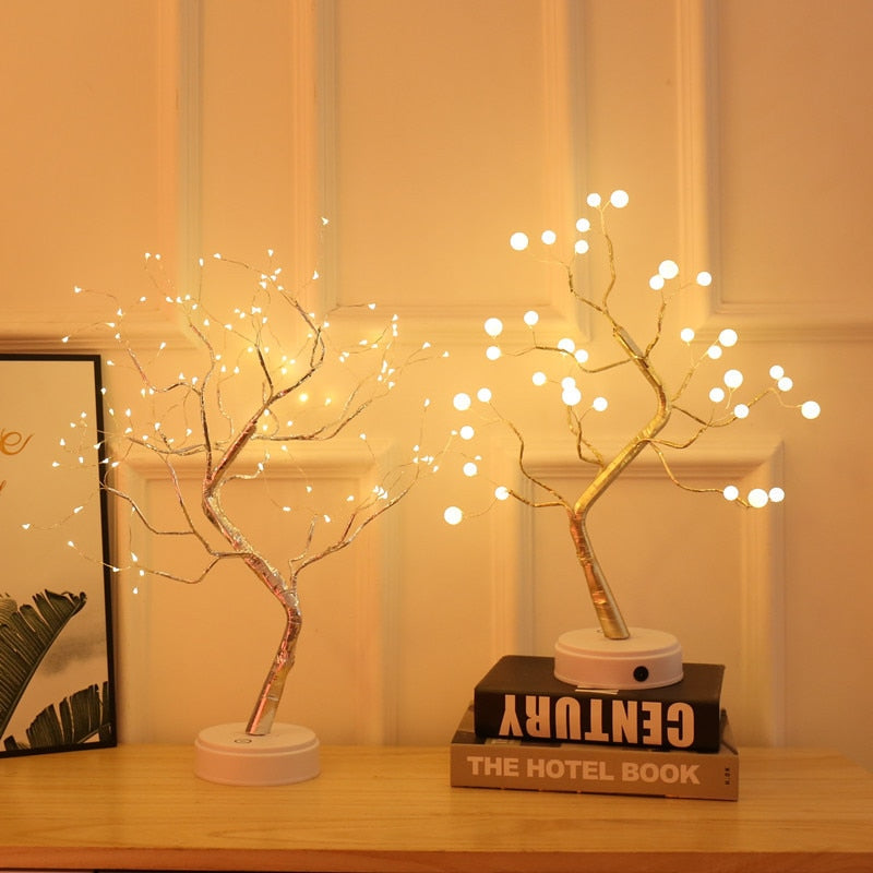 Fernhaven Grove Tree Lamp With 108 Drops Or 36 Pearls