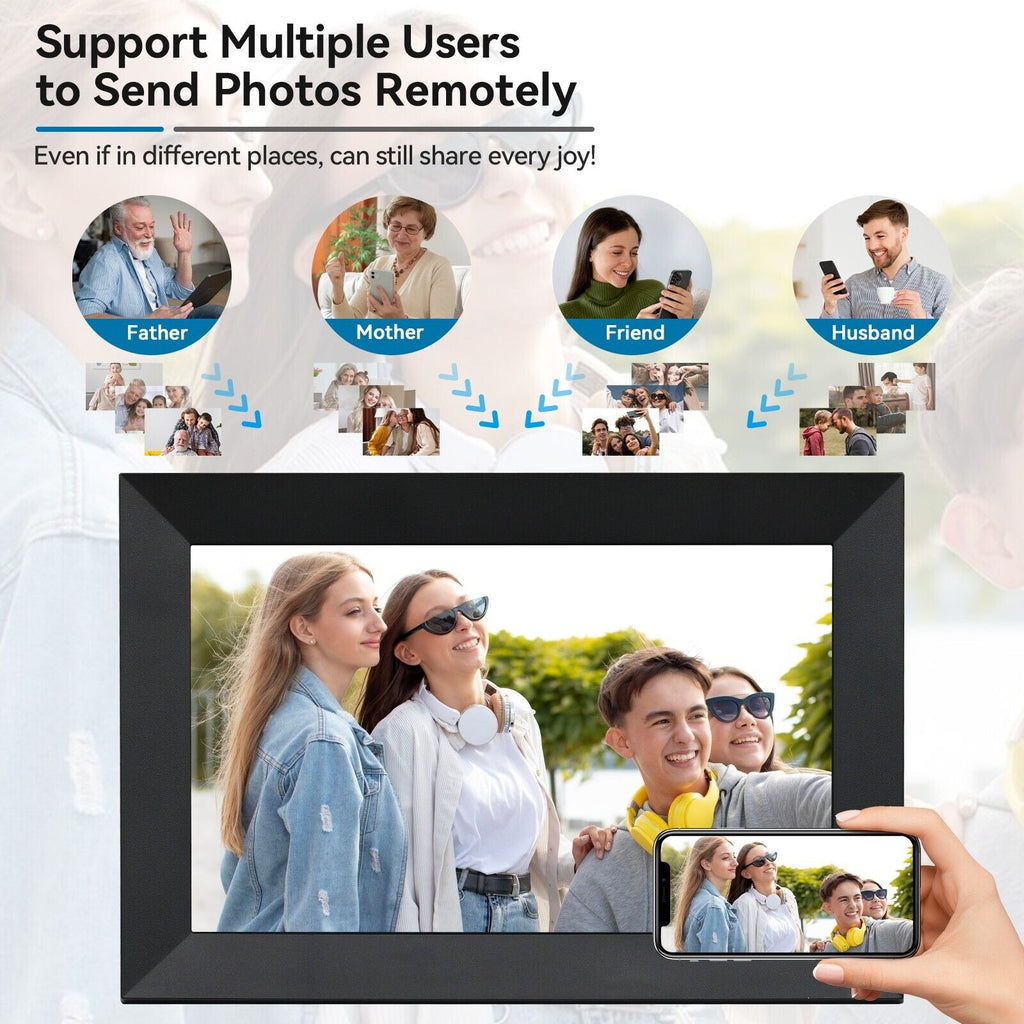Bingkai Foto Digital WiFi 10.1 inci dengan Skrin Sentuh HD 1080P