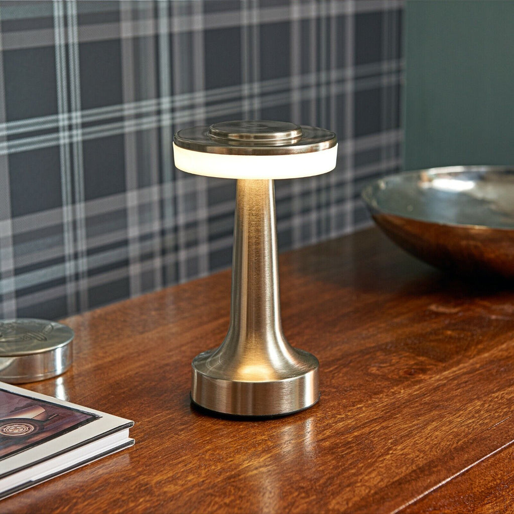 Lunara Vintage Bar Table Lamp In Metallic Finishes