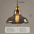 Industrial Glass Pendant Light – Retro Hanging Fixture for Home & Bar