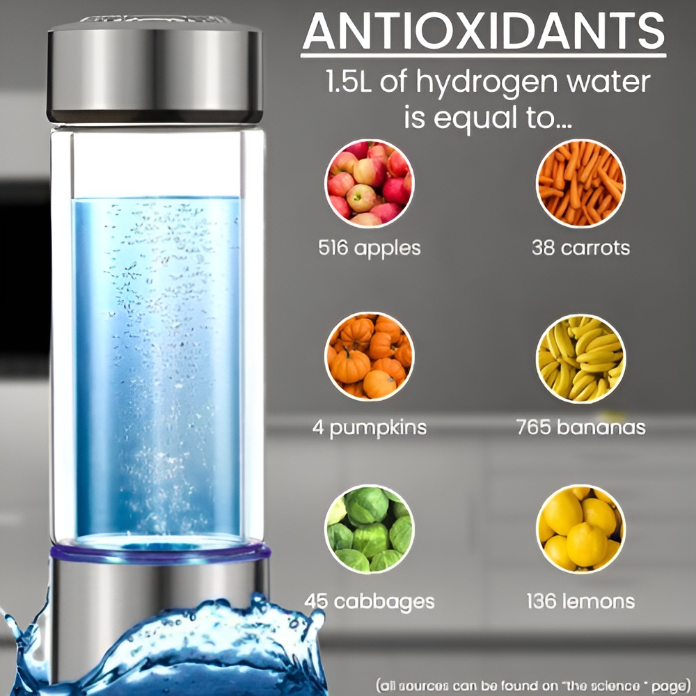 Prémiová láhev na vodu s vodíkem