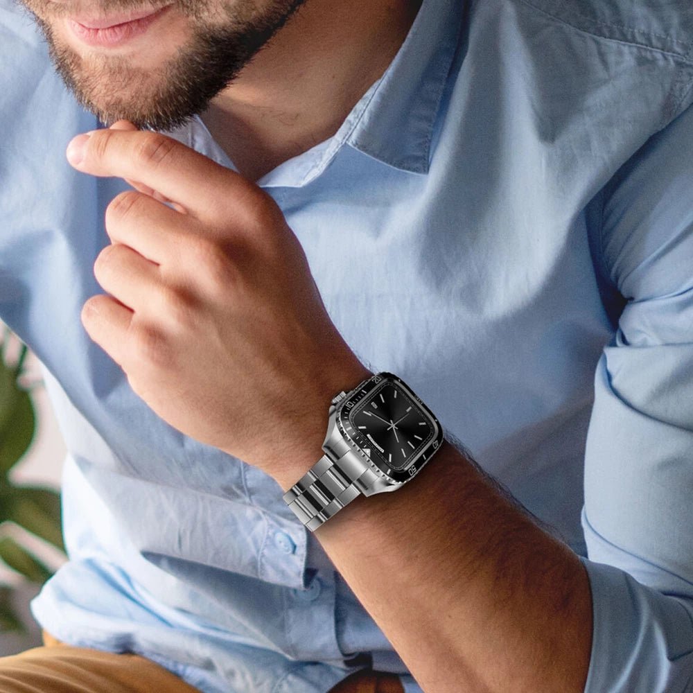 Stainless Steel Armor Case & Band for Apple Watch