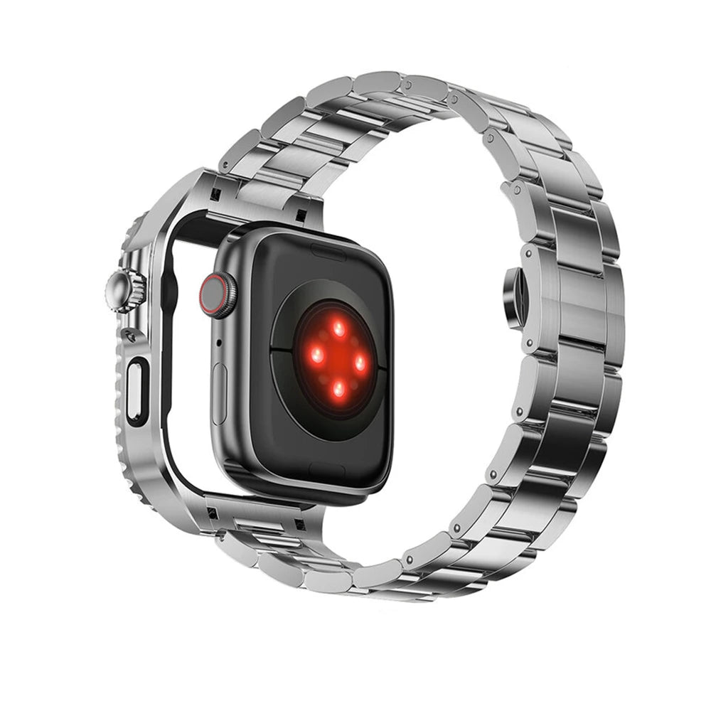 Stainless Steel Armor Case & Band for Apple Watch