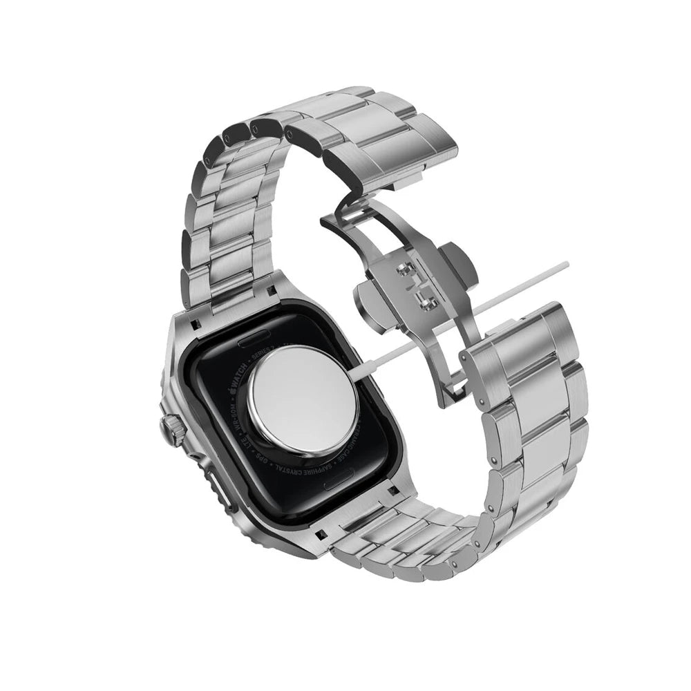 Stainless Steel Armor Case & Band for Apple Watch