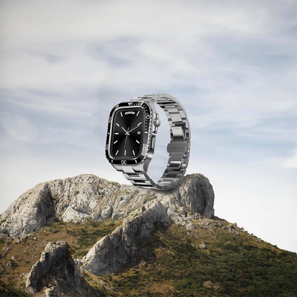 Stainless Steel Armor Case & Band for Apple Watch