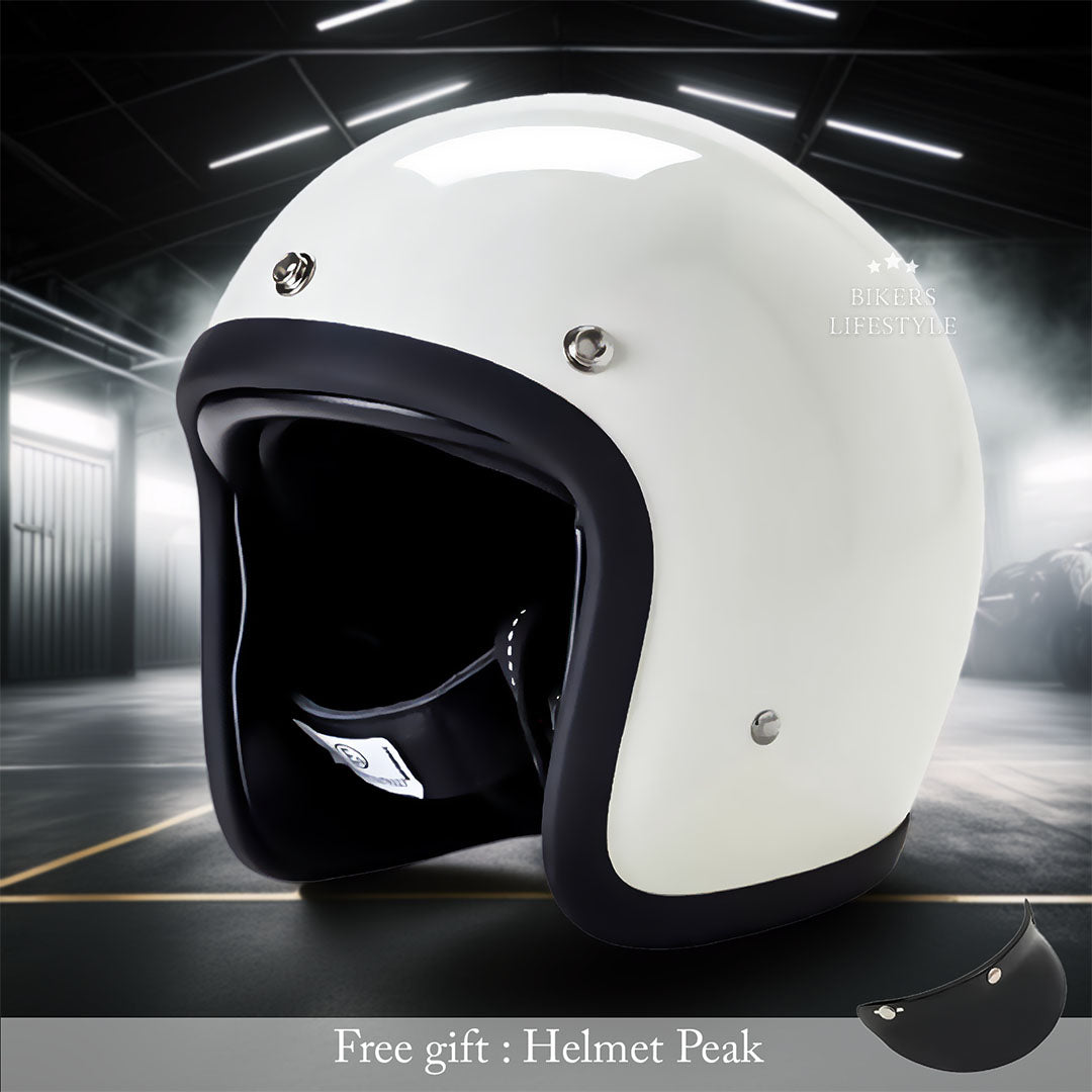 Nízkoprofilová vintage motocyklová helma - schváleno DOT a ECE